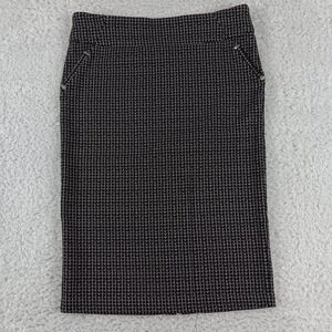 Jenna Rose Womens Black White Grid Pencil Skirt Size 10 Career Workwear 06919